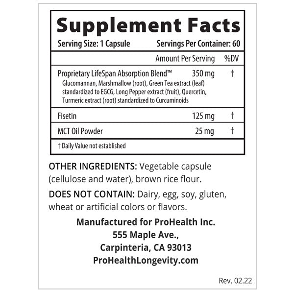 Fisetin Pro Longevity 60cap