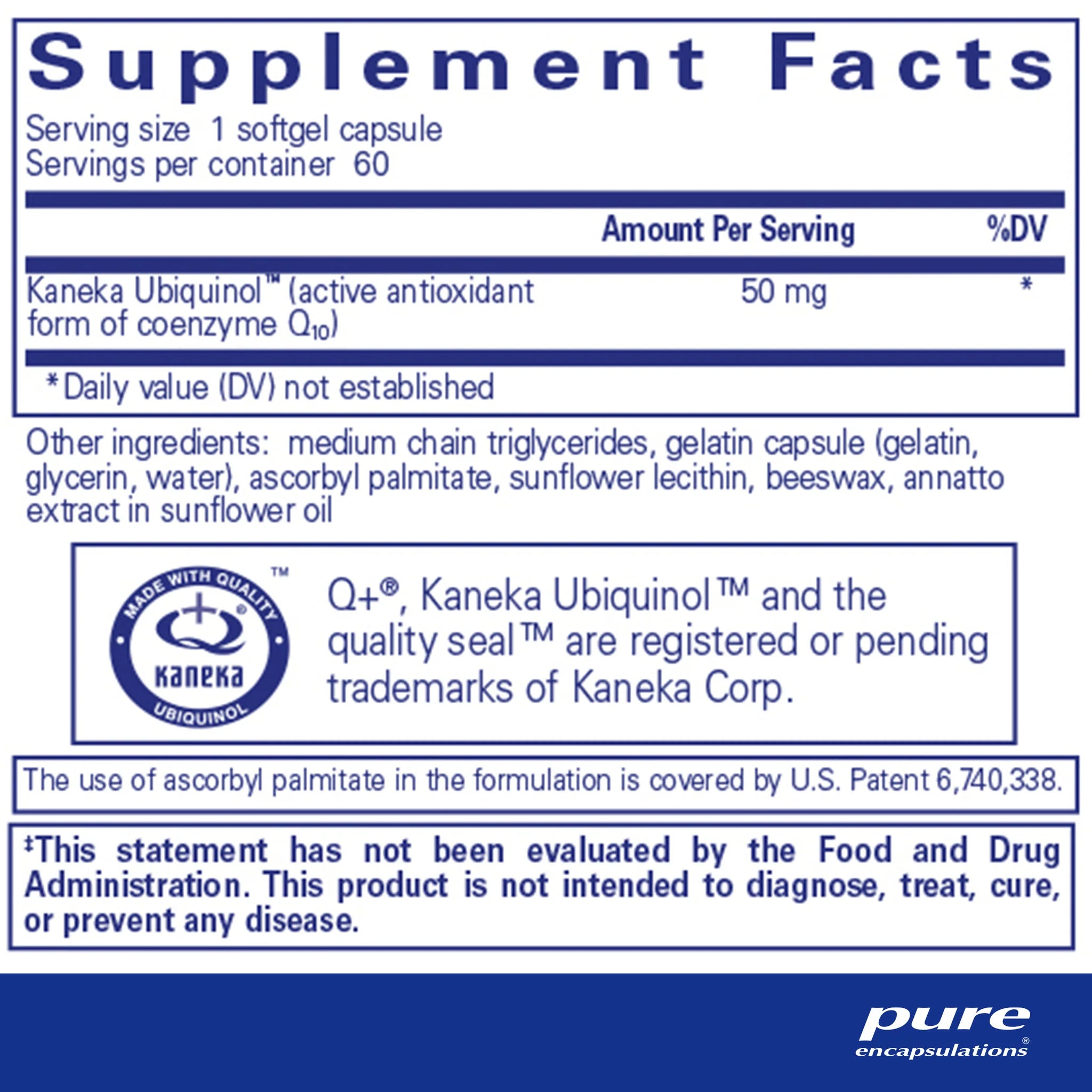 Ubiquinol-QH 50 MG