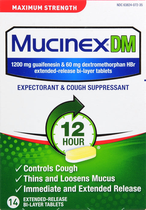 Mucinex DM Max Strength 1200mg Extended Release Tablets
