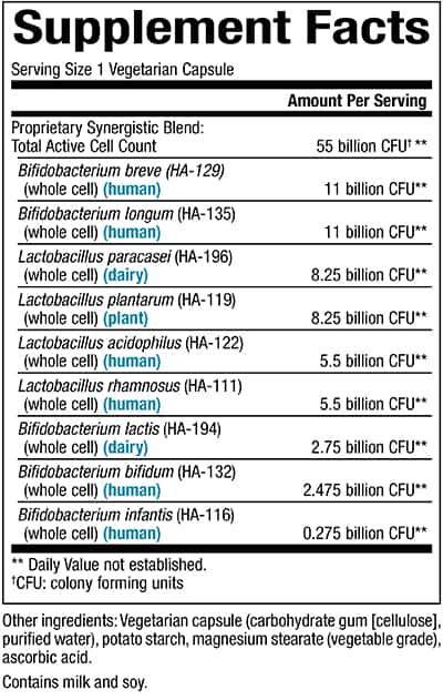 Ultimate Probiotic Critical Care 55 Billion Live Probiotic Cultures 9-Strain Formula