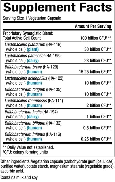 Ultimate Probiotic Critical Care 100 Billion Live Probiotic Cultures 9-Strain Formula