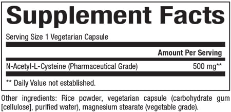 NAC N-Acetyl-L-Cysteine 500 mg