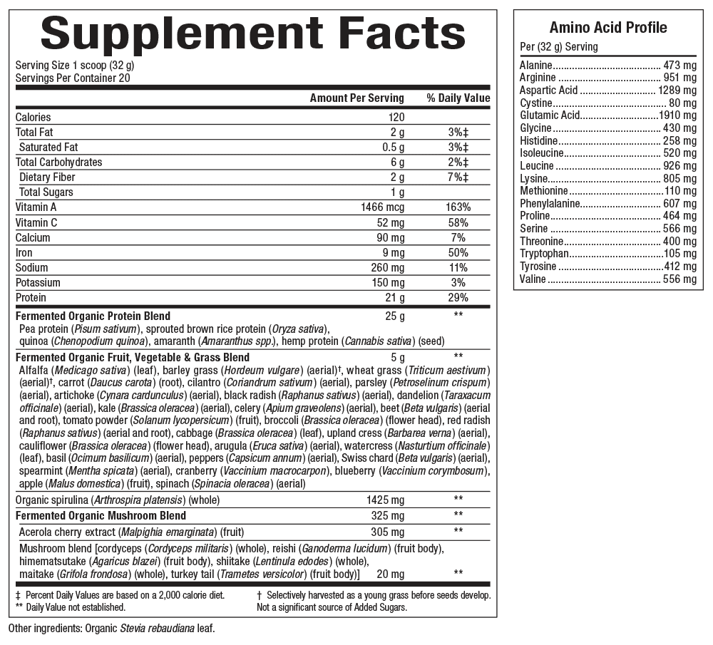 Whole Earth & Sea Fermented Organic Protein & Greens