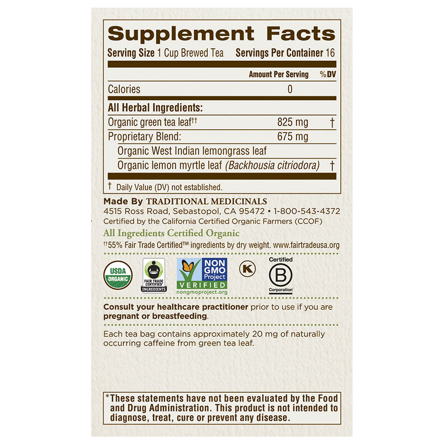 Green Tea with Lemongrass 16ct