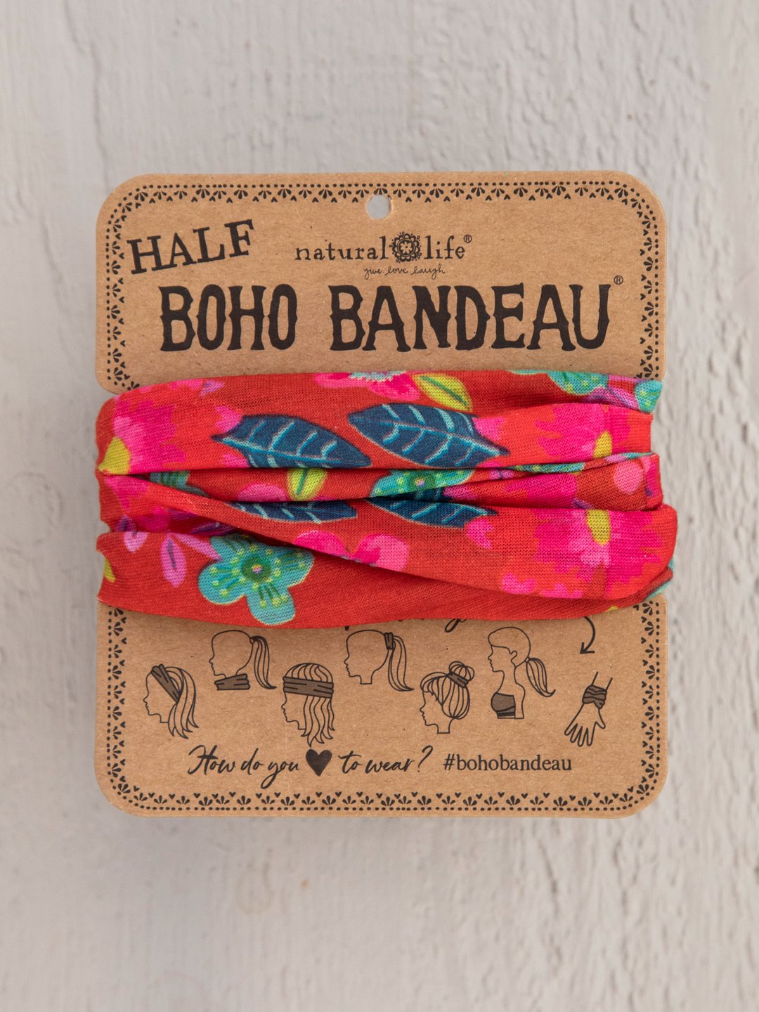 Half Bandeau Red Floral