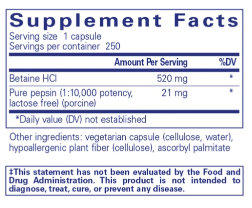 Betaine HCL Pepsin