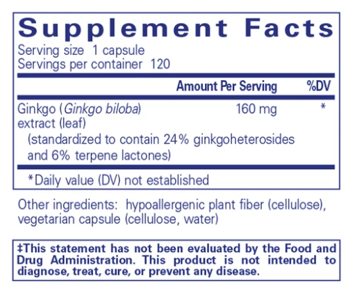 Ginkgo 50 160 mg