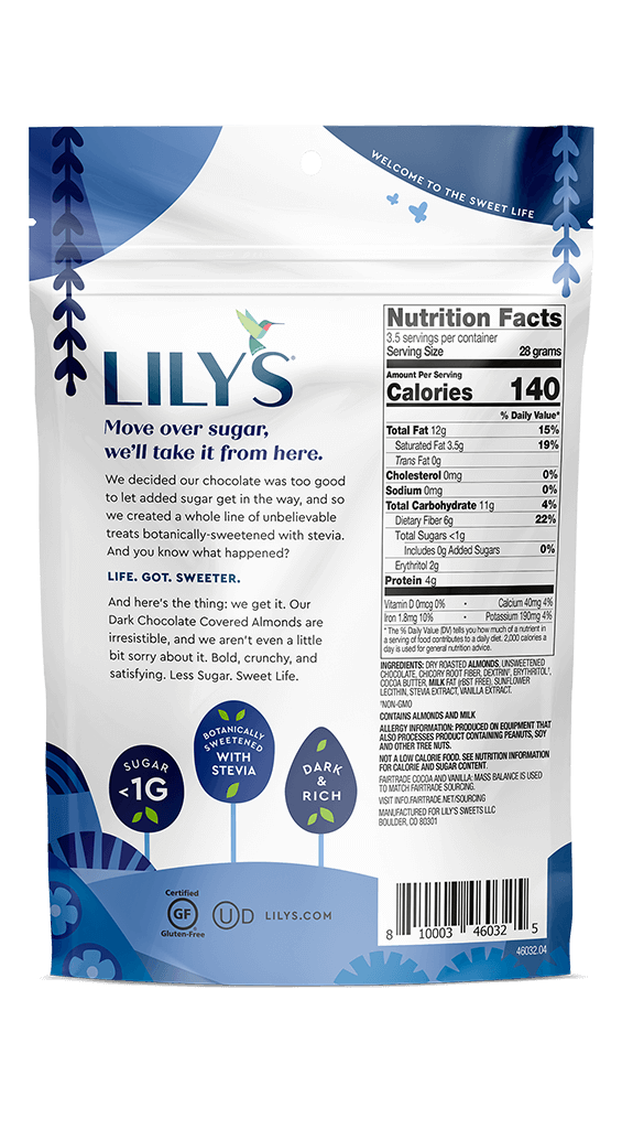 Lily's Dark Chocolate Covered Almonds 3.5 oz