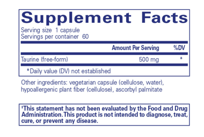 Taurine 500 mg
