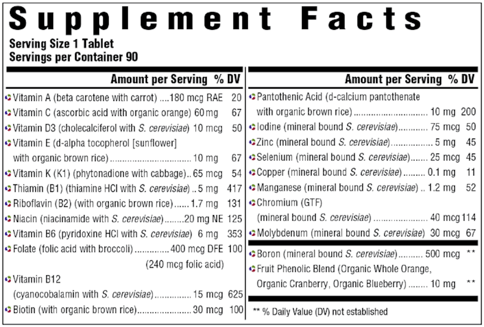One Daily Multi - Iron Free - 90TAB