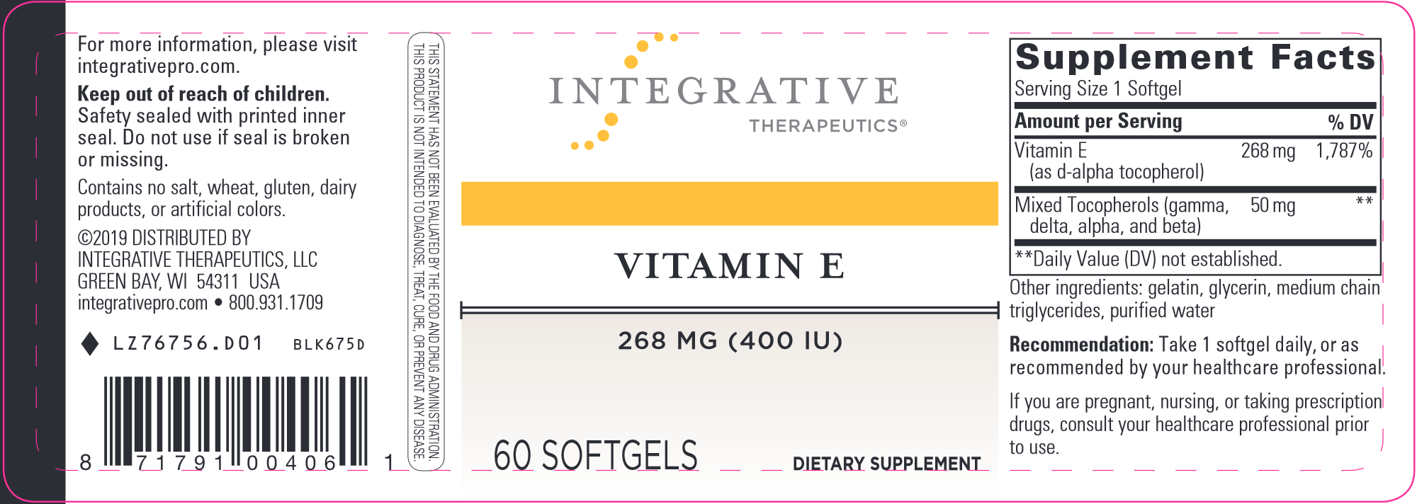 Vitamin E 400 IU