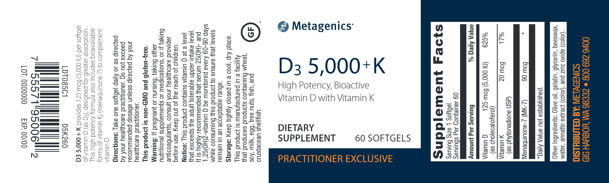 D3 5,000 + K