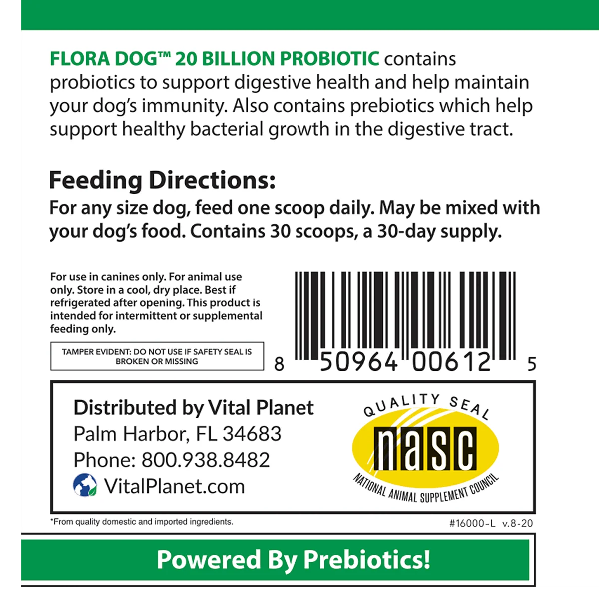 Flora Dog Probiotic 20 Billion