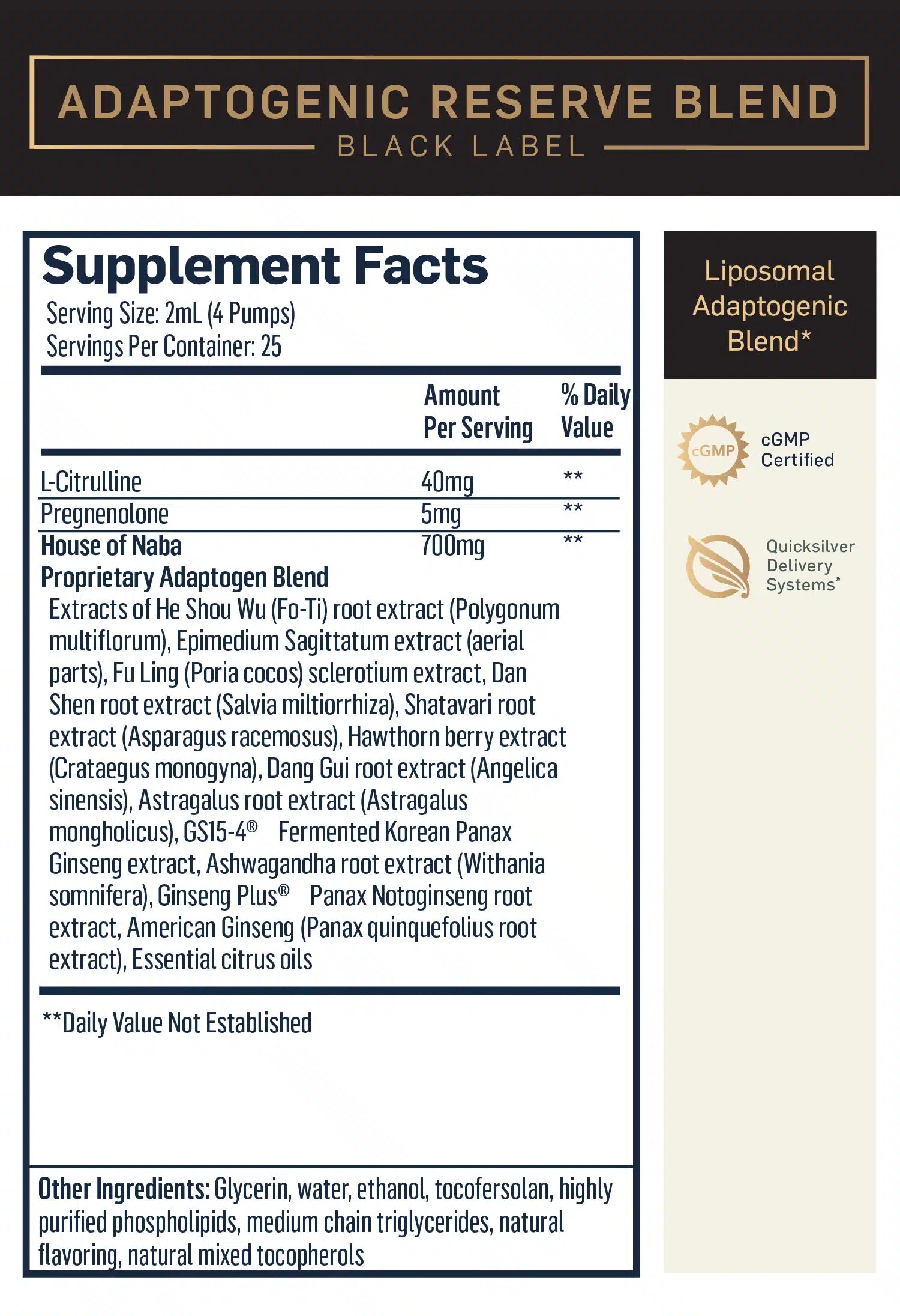 Adaptogenic Black Label Reserve Blend