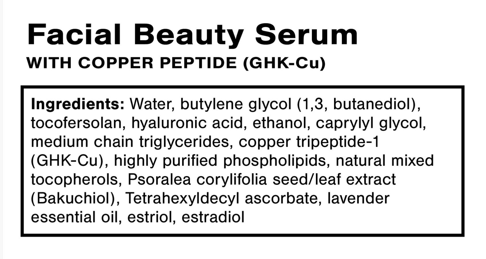 Facial Beauty Serum (GHK-Cu)