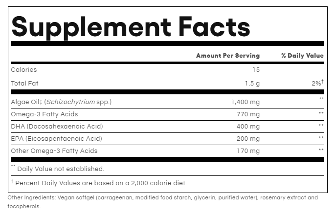 Whole Earth & Sea Marine Algae Omega-3