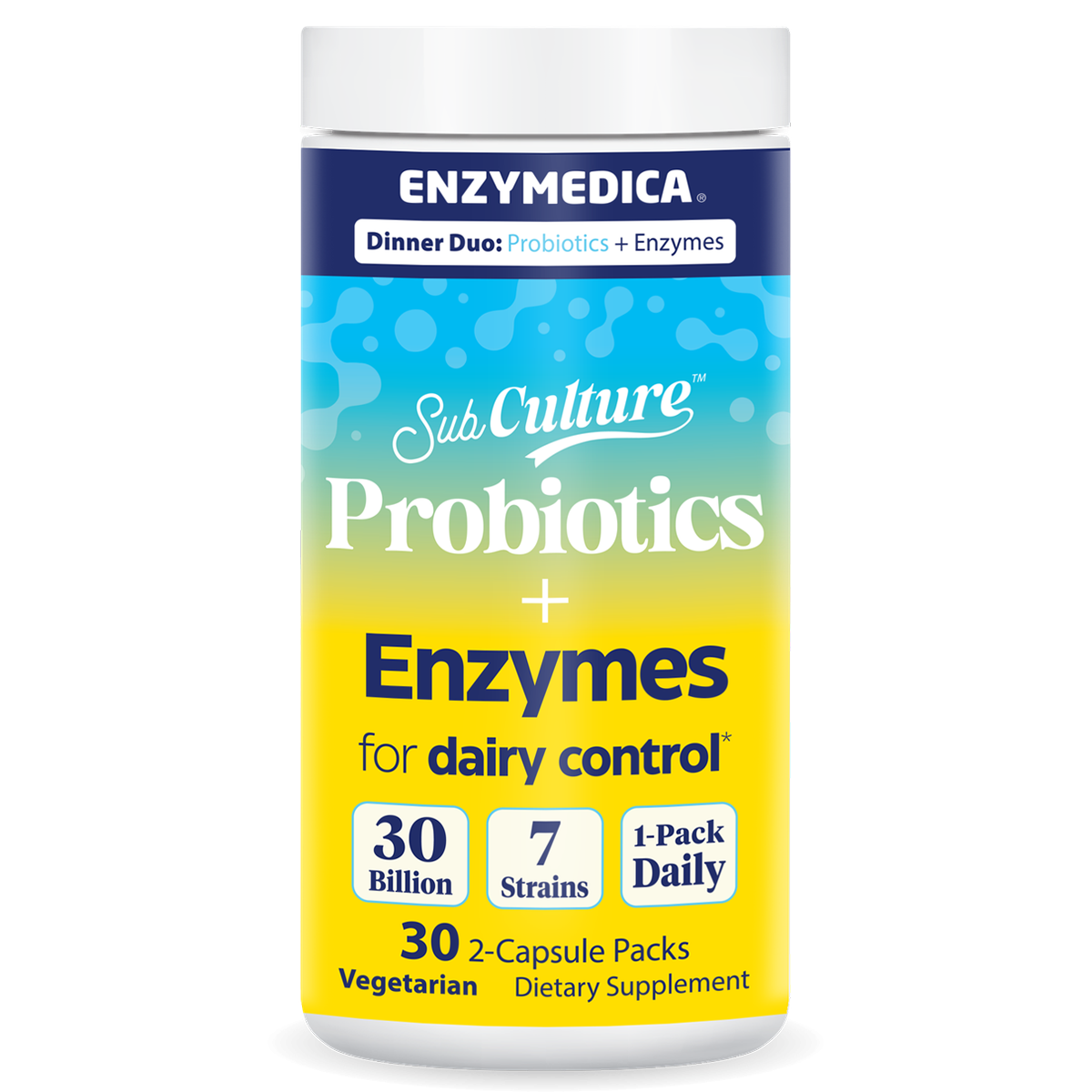 SubCulture Probiotics + Enzymes for Dairy Control