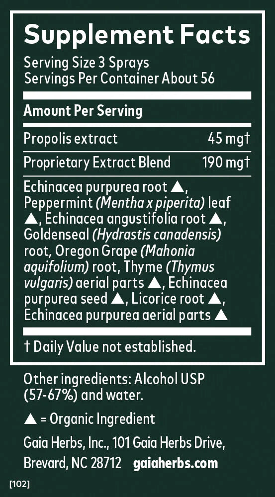 Echinacea Goldenseal Propolis Throat Spray