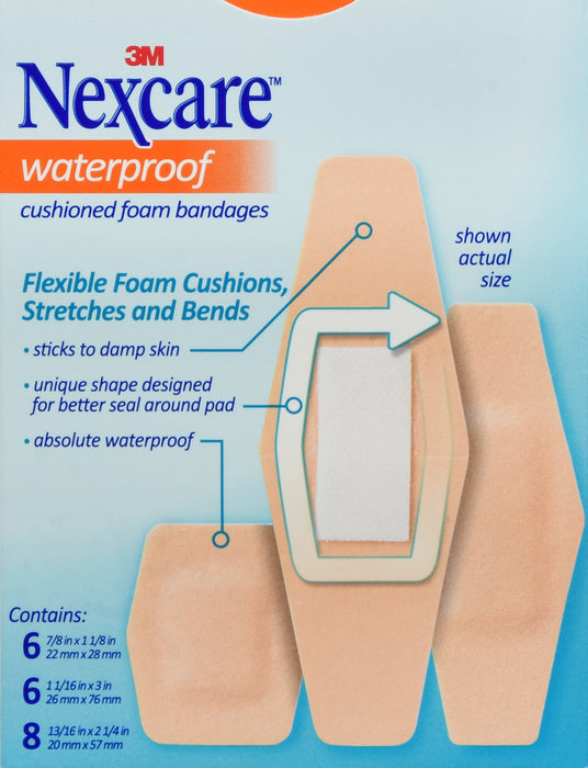Nexcare Cushioned Waterproof Bandages