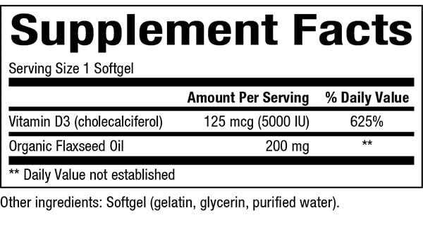 Vitamin D3 5000 IU (125 mcg)