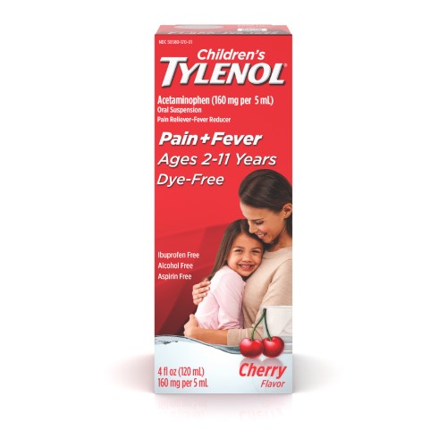 Children's Tylenol Pain + Fever 160mg Dye-Free Cherry Oral Suspension