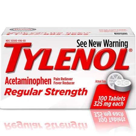 Tylenol Regular Strength Tablets, 325 mg