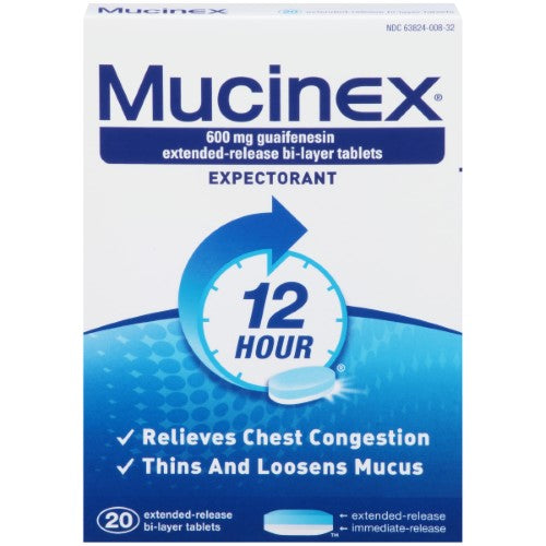 Mucinex Expectorant 600mg 12HR Tablets