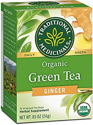 TRADITIONAL MEDICINALS GREEN TEA W/ GINGER 16 BAG