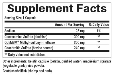 MSM Joint Formula® with Glucosamine & Chondroitin Sulfate