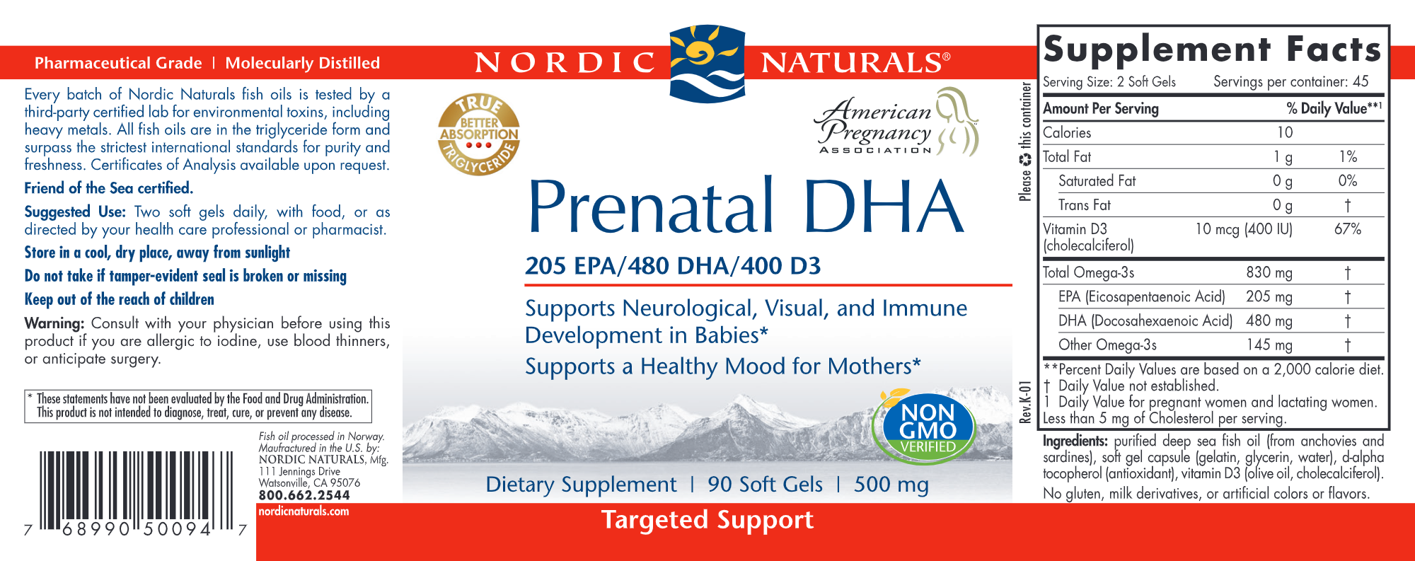 Prenatal DHA 500 mg
